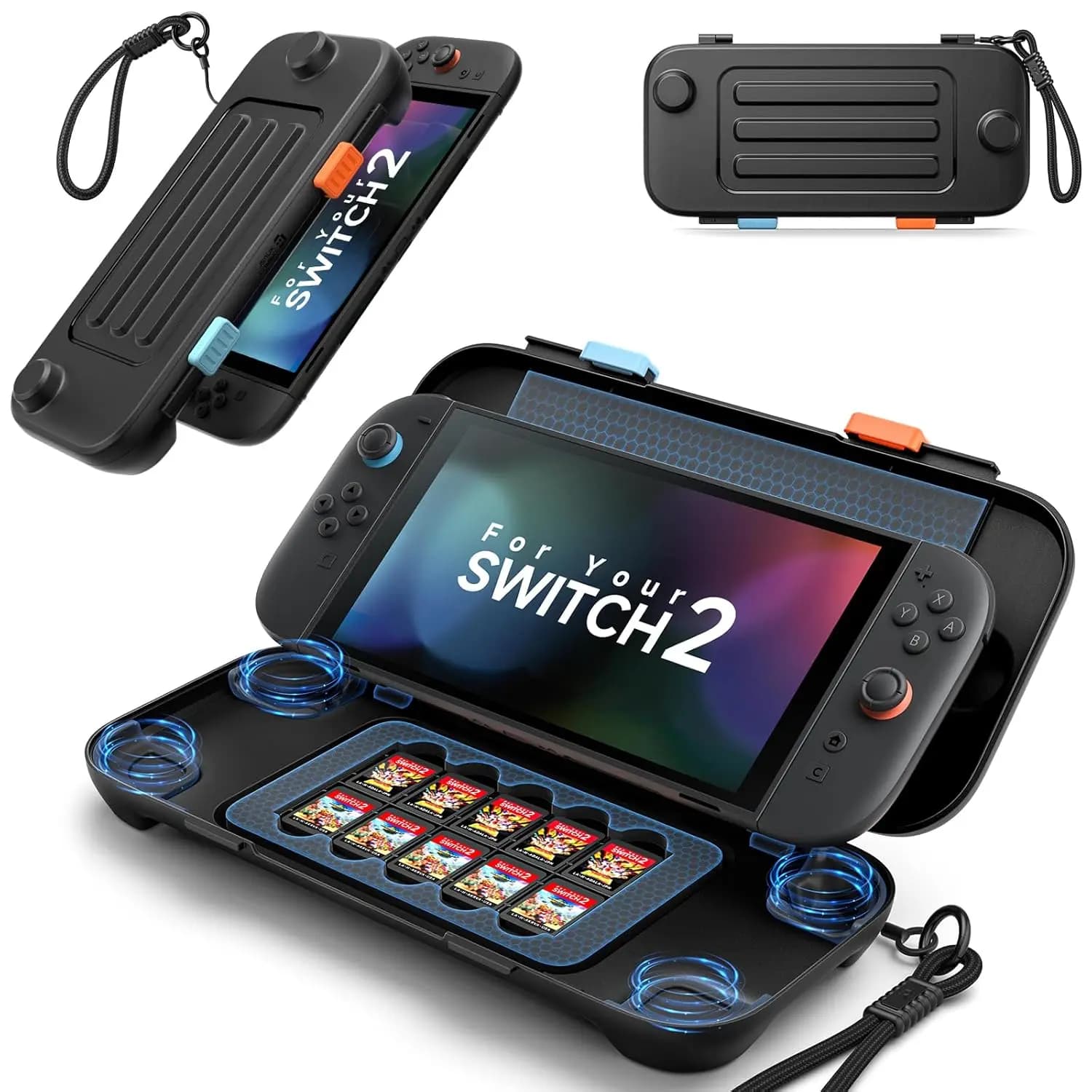 Custodia Rigida per Nintendo Switch 2 (2025), Guscio Protettivo in PC per Conservazione e Viaggio, con 10 Slot per Schede di Gioco Integrati