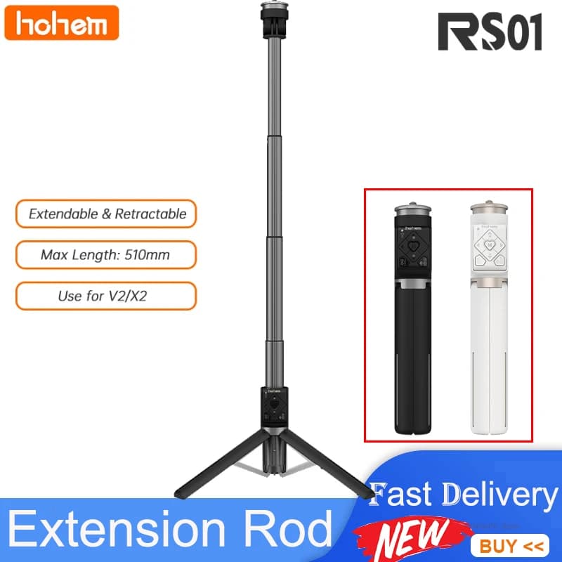 Hohem 3-in-1 Kit Phone Selfie Stick Extendable Retractable Stable Compact Design Tripod Remote Control for iSteady V2/X2