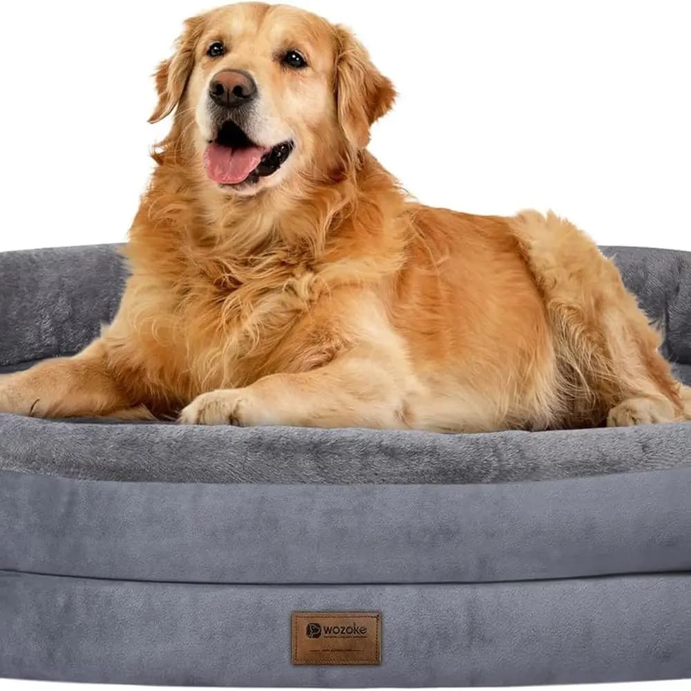 Large washable orthopedic dog bed: waterproof pets bed with reinforcements - removable washable sheet for large dogs L XL XXL