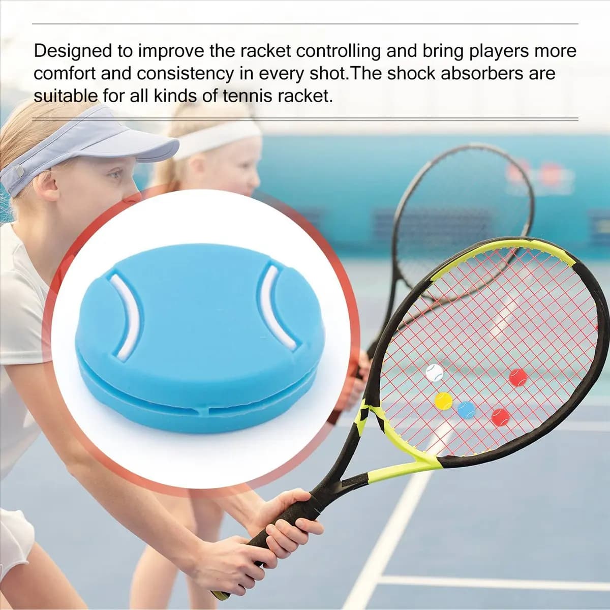 【CYBER MONDAY】10PCS Tennis Racket Vibration Dampeners Tennis Shape Tennis Racquet Shock Absorbers Tennis Racket Strings Dampers