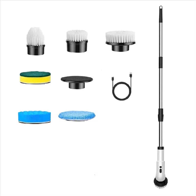 A99G-Plastic Cleaning Brush Wireless Electric Brush Six in One For Bathtub Cleaning Set