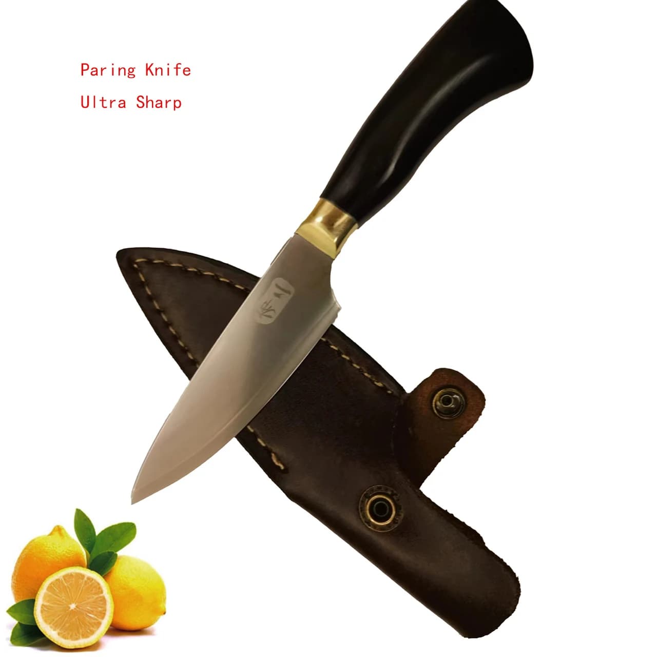 Coltello da Cucina da 3,8 Pollici con Lama in Acciaio Speciale BG42 a 3 Strati, Forgiato a Mano, per Sbucciare, Affettare e Barbecue