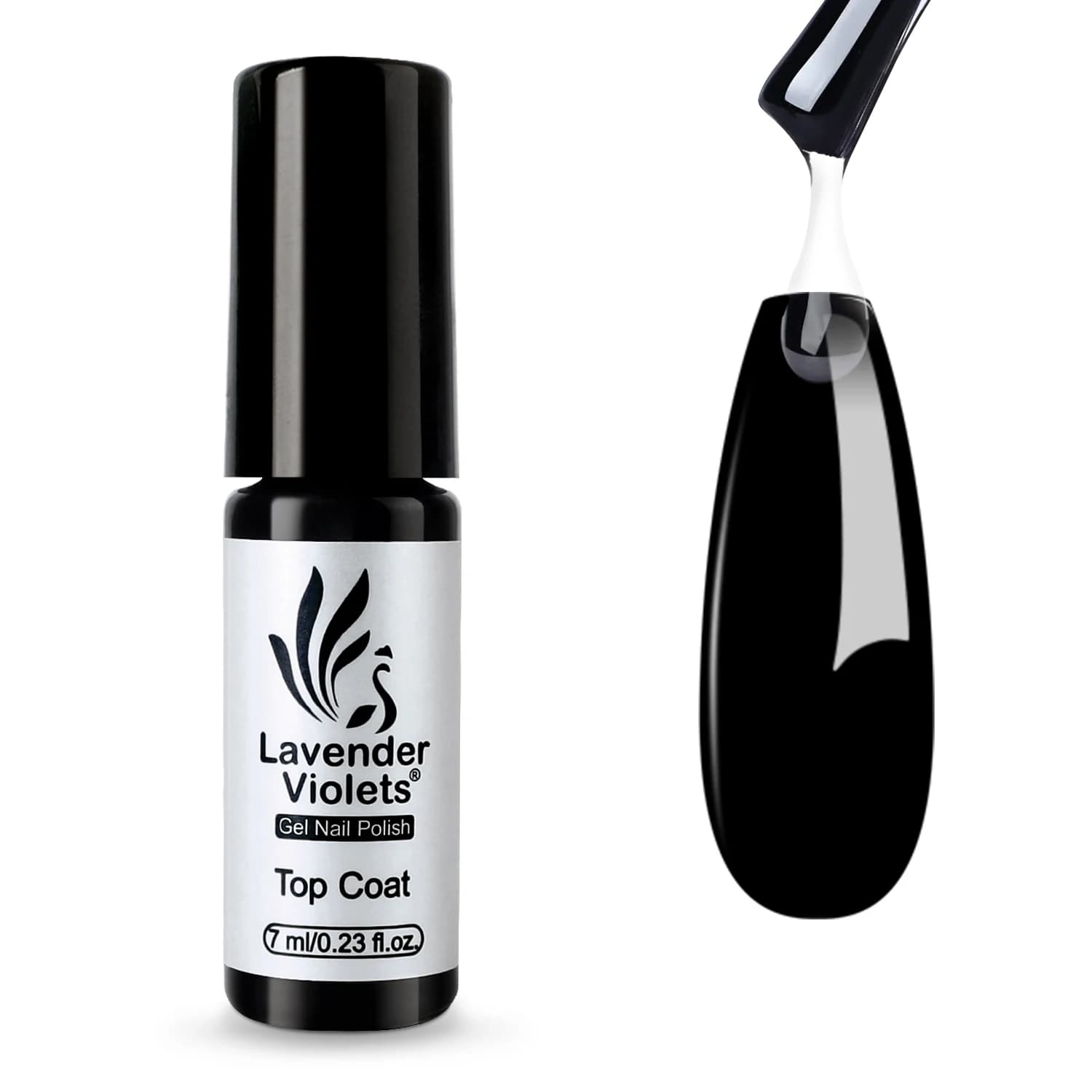 Top coat lucido senza salviette da 7 ml, effetto lucido Soak Off Smalto per unghie gel UV facile da applicare per manicure per unghie Starter Salon