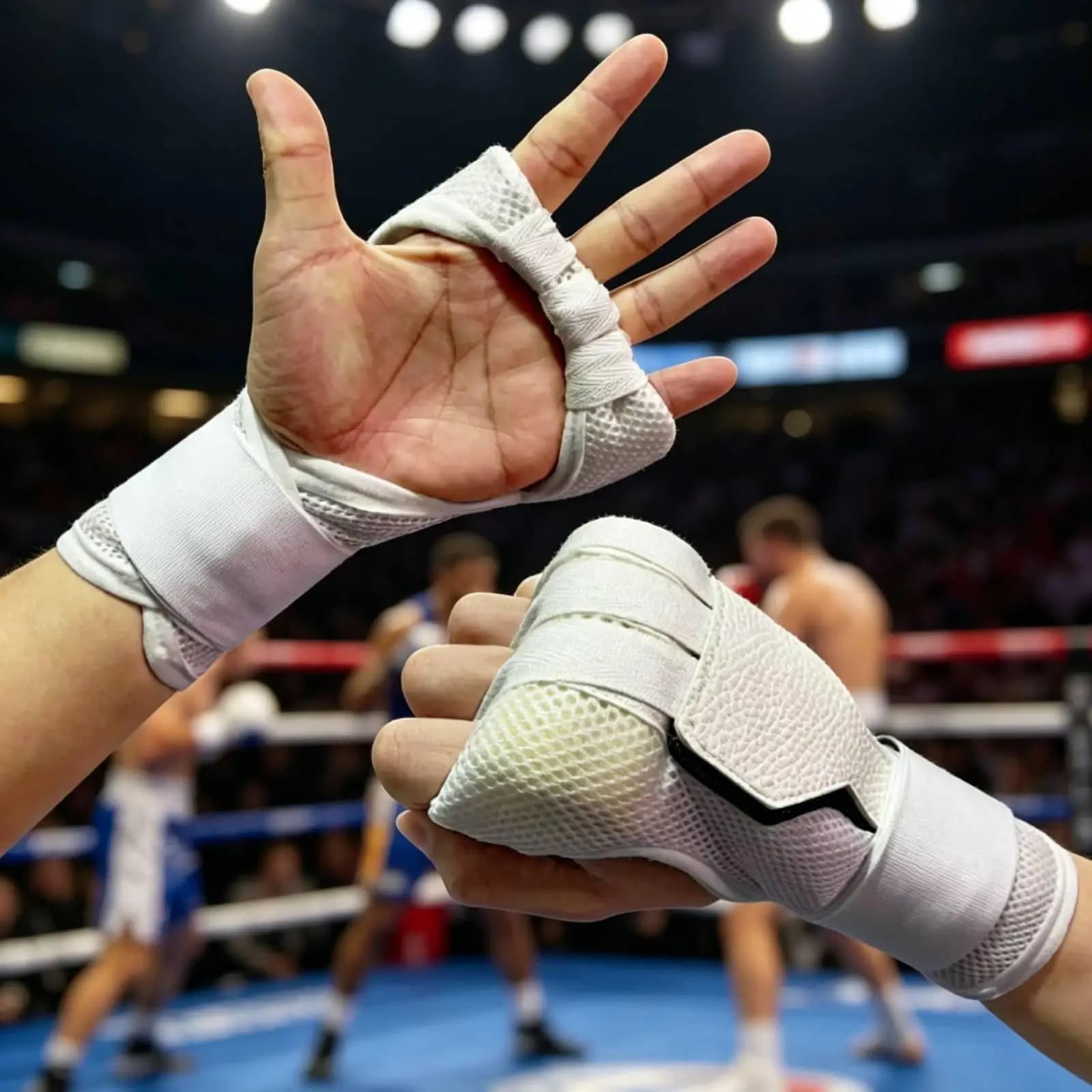 Adjustable Boxing Training Gloves with Mesh Design for Professional Muay Thai Kickboxing Gym Exercise