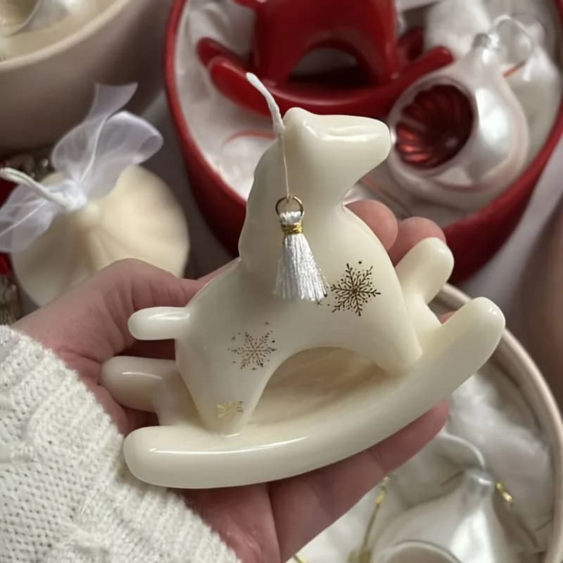 Stampi in Silicone per Resina 3D a Forma di Cavallo a Dondolo, Stampo Creativo per Candele a Forma di Pony, Decorazione per la Casa/Regalo, Stampo in Resina Epossidica
