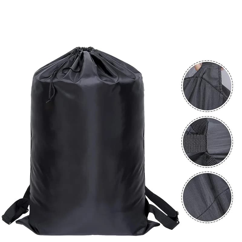 Large Bag for Bucato in Polyester Resistant with Cordoncino, Laundry Backpack, School and Camping, Large Bag