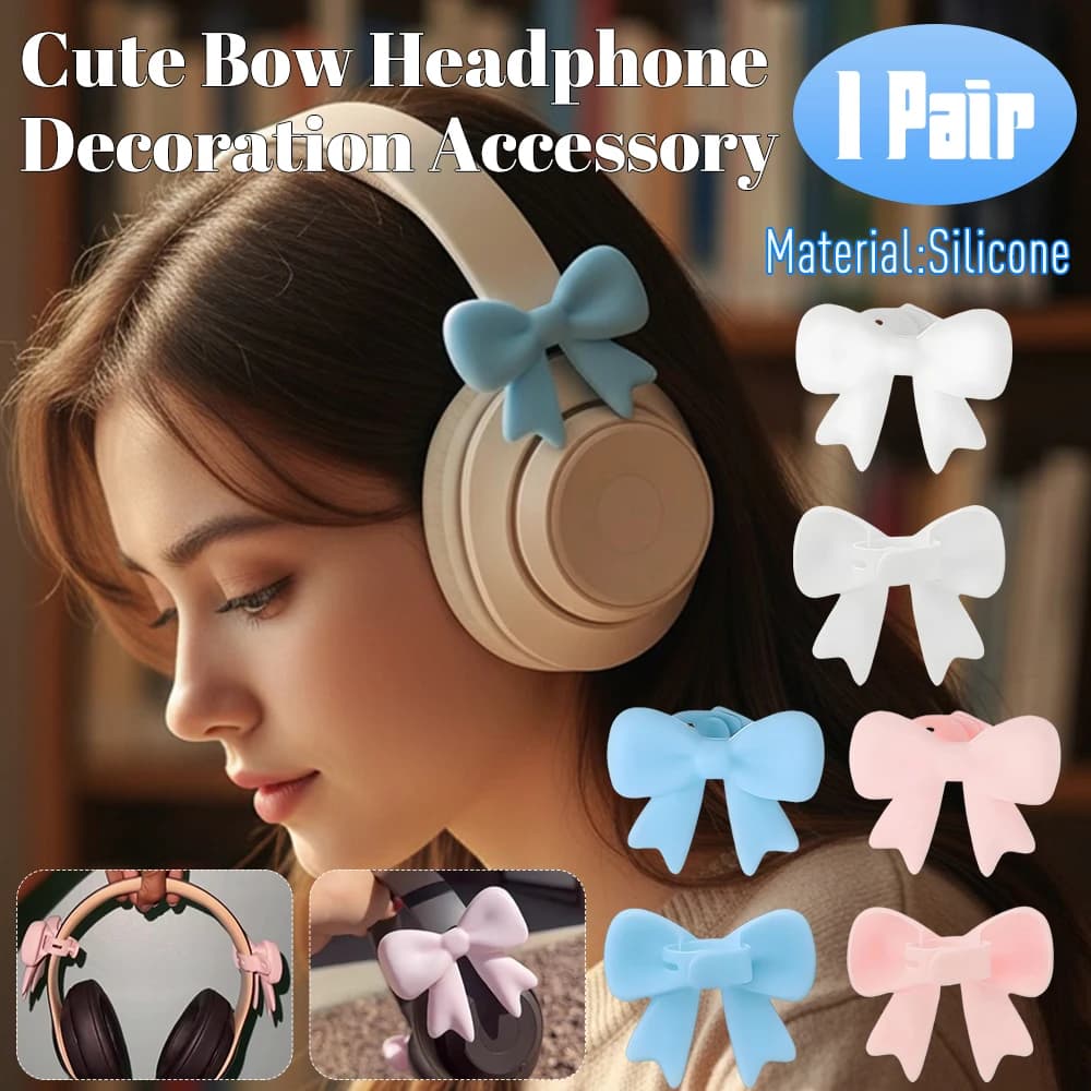 Decorations Headphones, Reusable 3D Flakes, Curtain Decorations, Decorative Clips for Gaming Headphones, Suitable for Various Types of Headphones