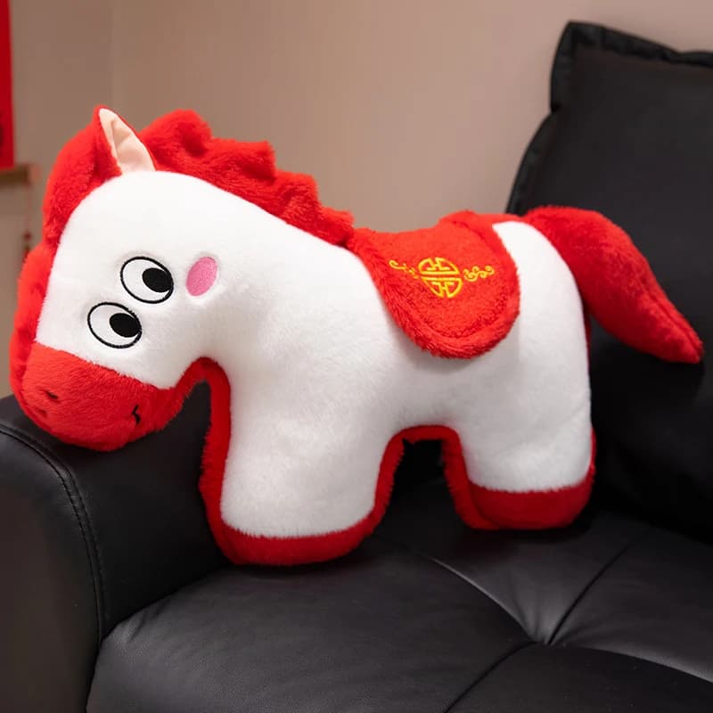 Cuscino in Peluche a Forma di Cavallo per Adulti, Regalo di San Valentino, Decorazione per la Casa, Supporto Lombare