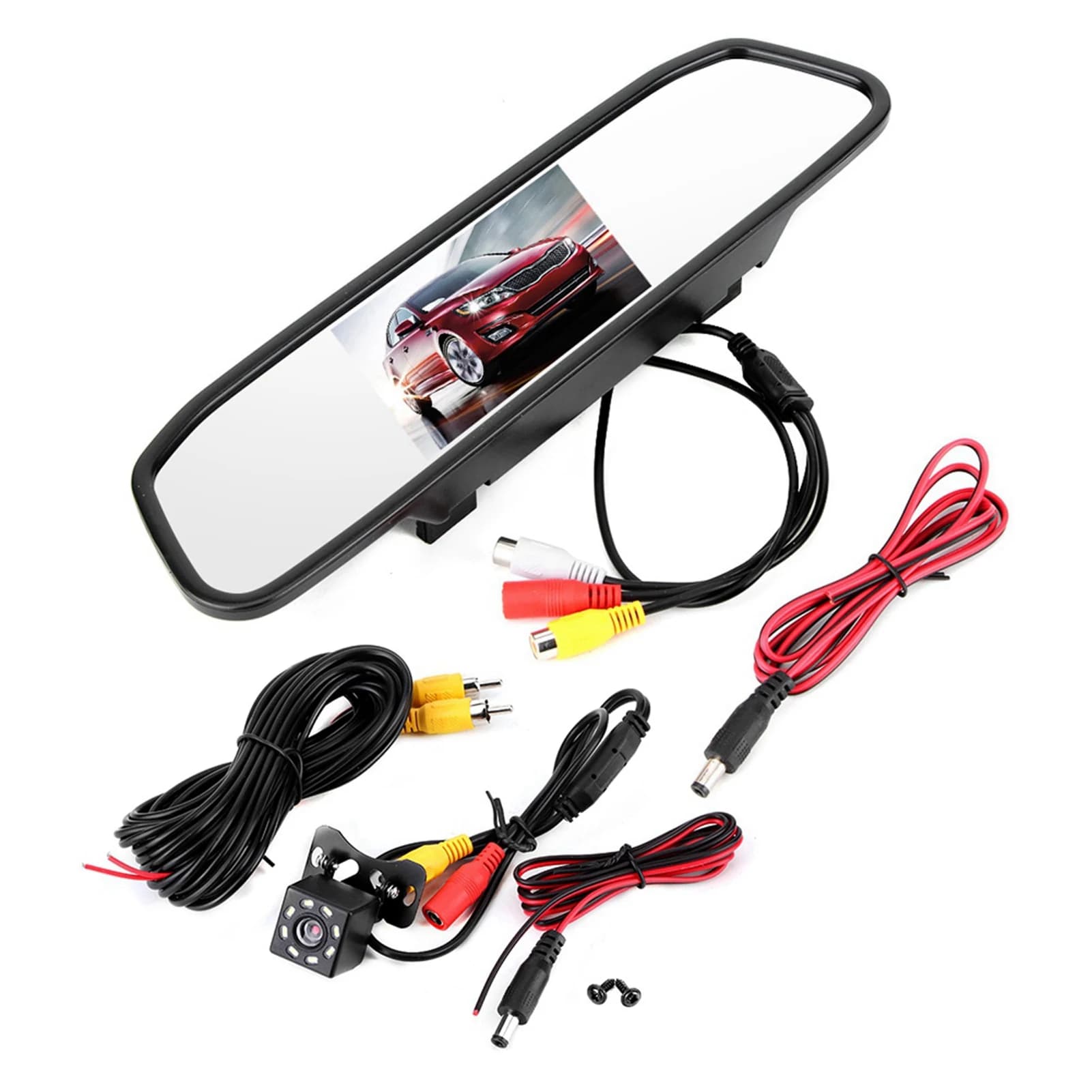 4.3 inch car Display HD Monitor Dash Cam with 8 LED Night vision Rear view Parking Reverse camera Accessories