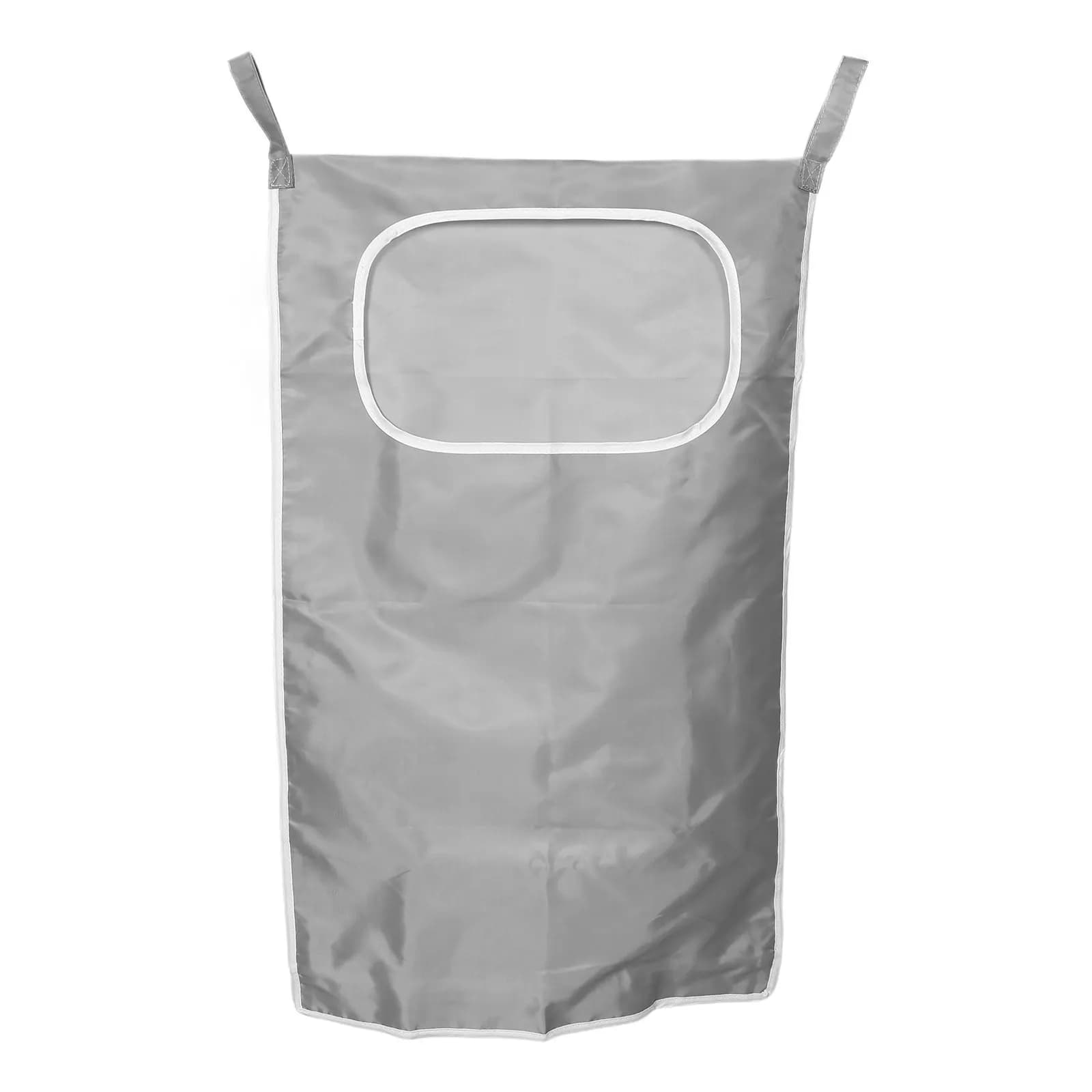 Hanging Laundry Hamper Bag Breathable Mesh Fabric Door Wall Mount Space Saving Organizer with Zippered Bottom for Small Spaces