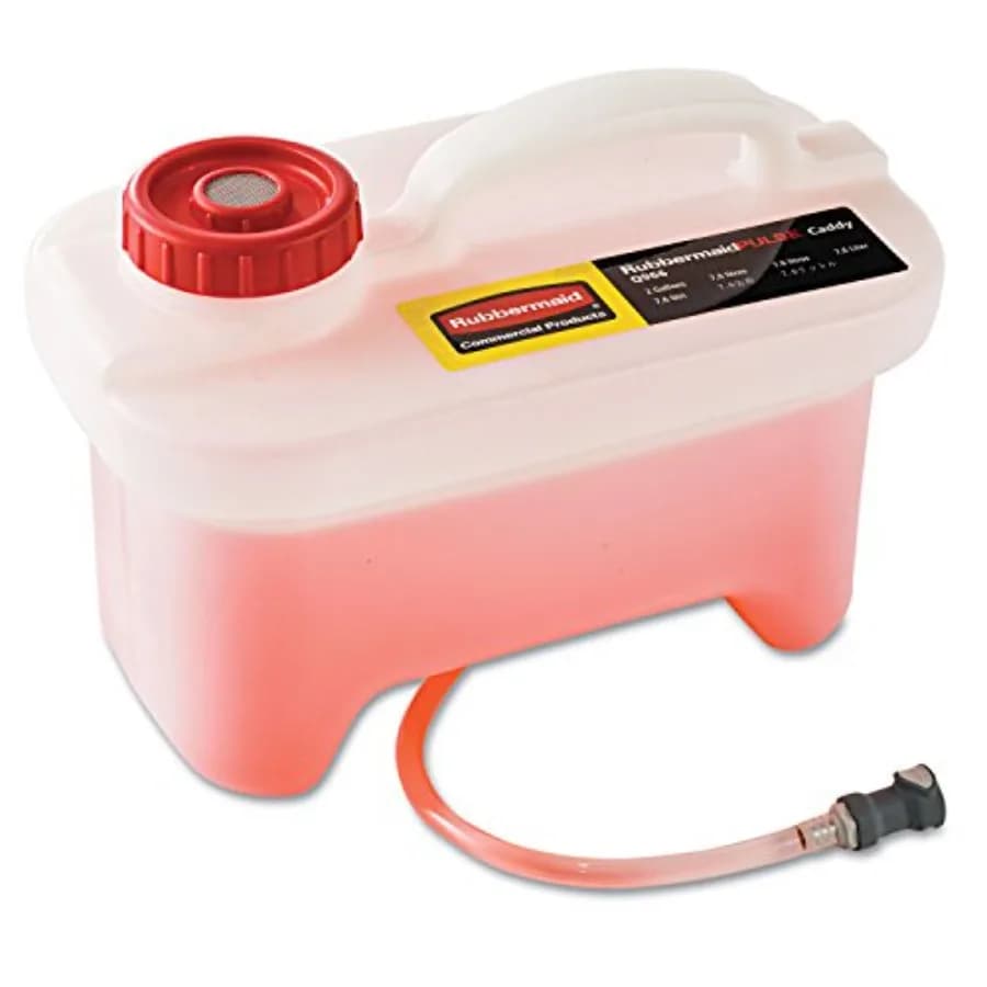 High Capacity Liquid Container 2 Gallon Pulse Compatible with Rubbermaid Pulse System White Cleaning Equipment