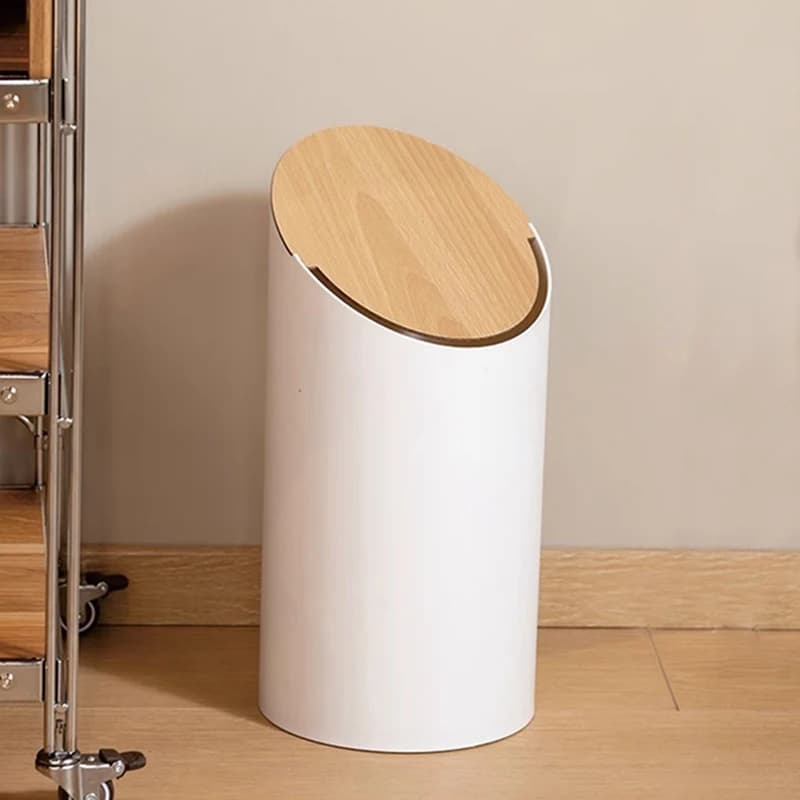 Cestini per Rifiuti da Soggiorno, Cestini di Lusso per Ufficio, Contenitori Rotondi per Spazzatura, Bellissimi Pattumiere con Coperchio, Utensili per la Pulizia della Casa