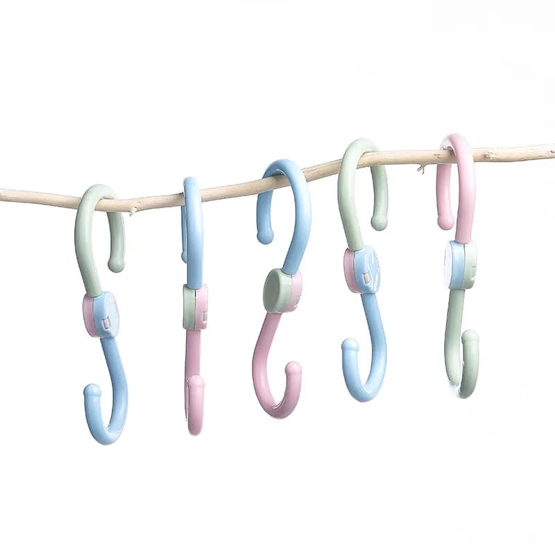 3 pezzi ganci a forma di S ringhiera da cucina gancio a S gancio chiusura ganci in plastica per appendere vestiti borsa gancio e binari girevoli