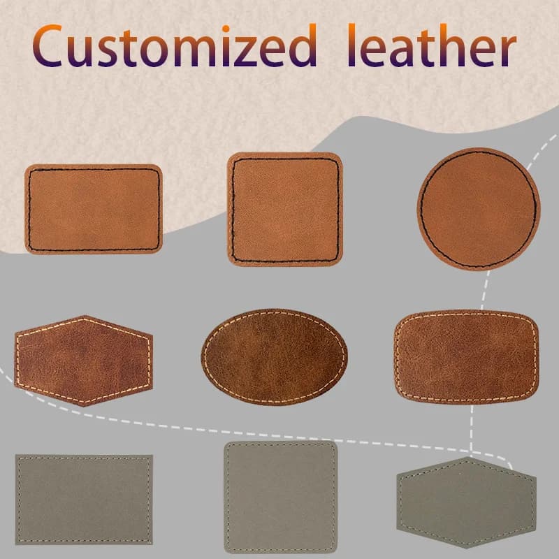 10 pezzi logo stampato personalizzato fai da te in pelle artificiale PU abbigliamento cappello toppa etichetta in gomma autoadesiva accessori di abbigliamento