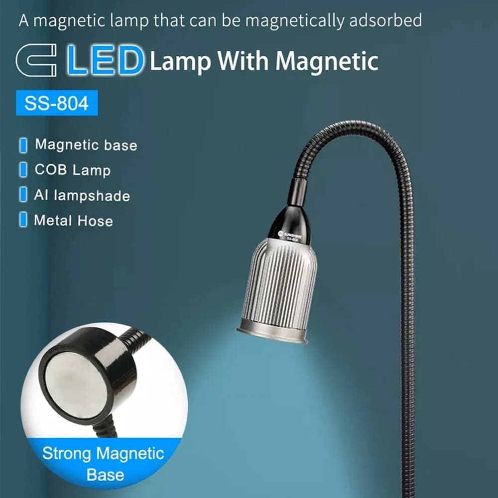 SUNSHINE SS-804 LED light with magnetic base Aluminum alloy lampshade Portable lamp with integrated LED table lamp