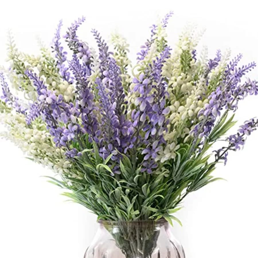 Fiori di lavanda Decorazioni per matrimoni Bouquet Confezione da 4 piante di fiori finti di lavanda artificiale Decorazioni per esterni autunnali Fiori finti f