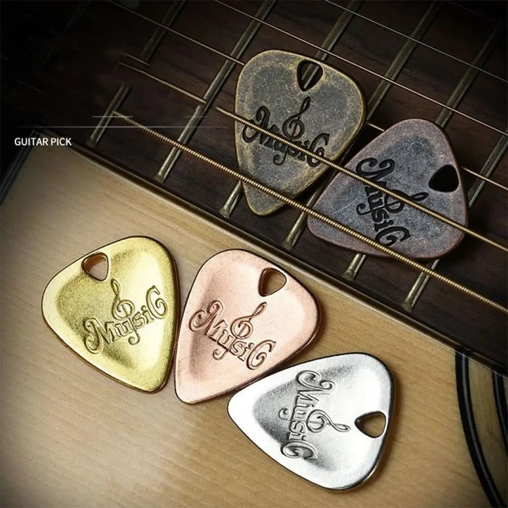Electric Guitar Bass Metal Guitar Pick Replacement Sparkling Guitar Pick Plectrum Ukulele Picks Triangular design