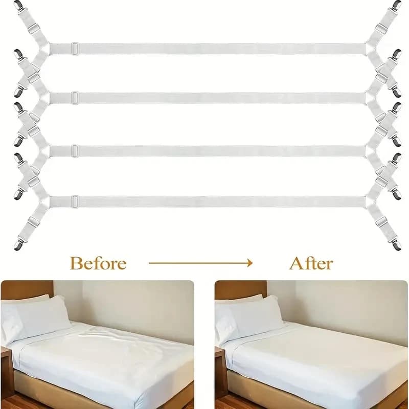 4 pz/set 4 Clip supporto per lenzuolo elastico regolabile Clip per materasso elementi di fissaggio coperte coperte pinze per cinghie di fissaggio antiscivolo