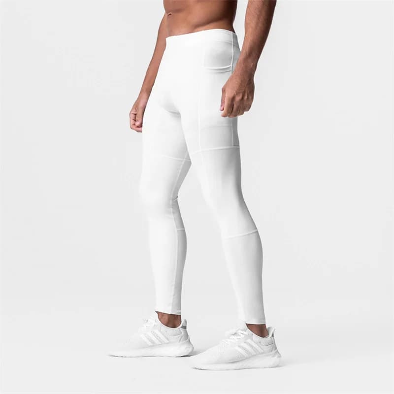 Leggings da palestra a compressione da uomo Pantaloni da allenamento sportivi Collant da corsa da uomo Collant da basket da jogging Pantaloni Crossfit Abbigliamento sportivo maschile
