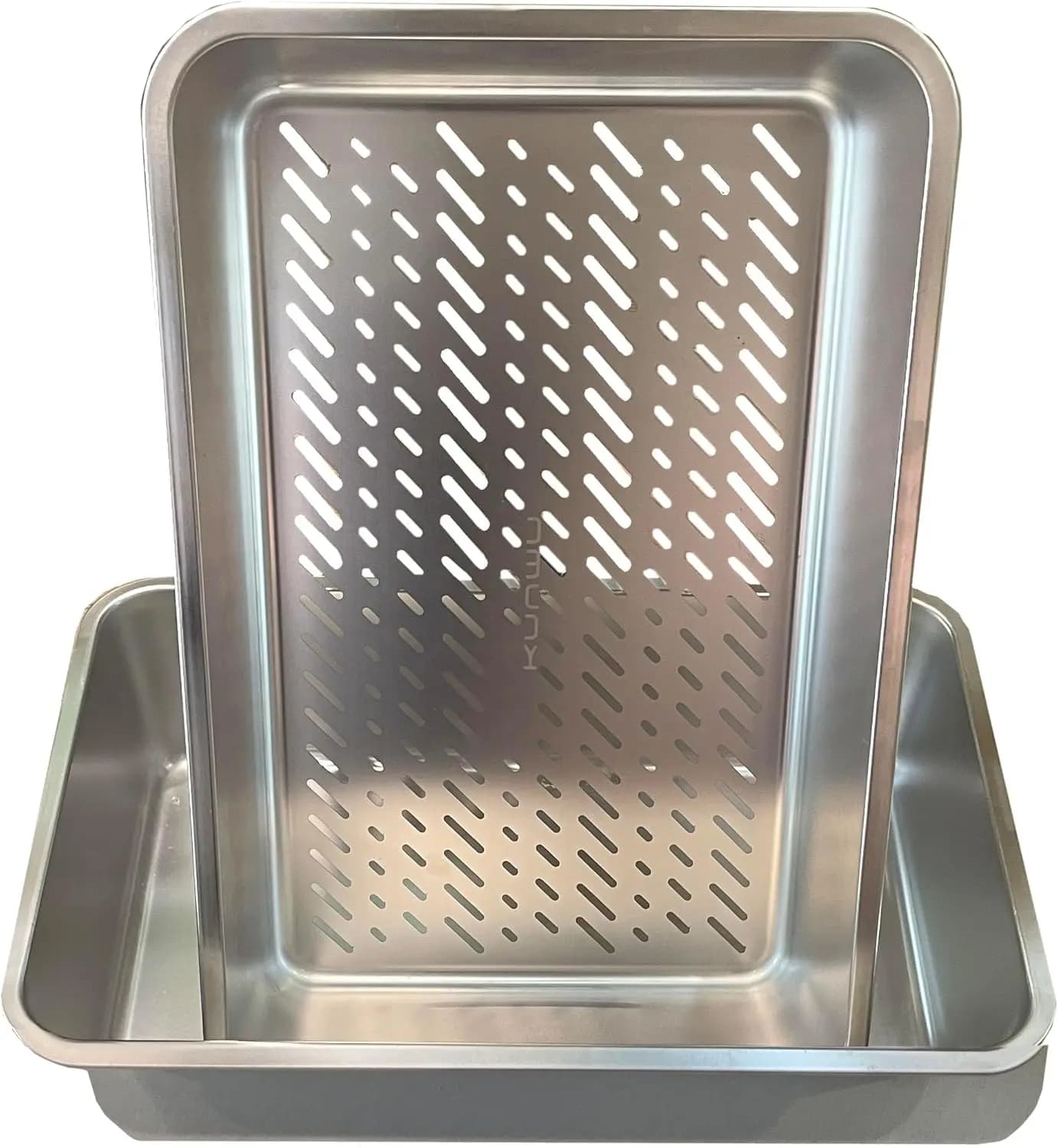 Paletta per lettiera per gatti in acciaio inossidabile con filtro, vassoio lettiera extra large, resistente alla corrosione, facile da pulire, senza odori, durevole