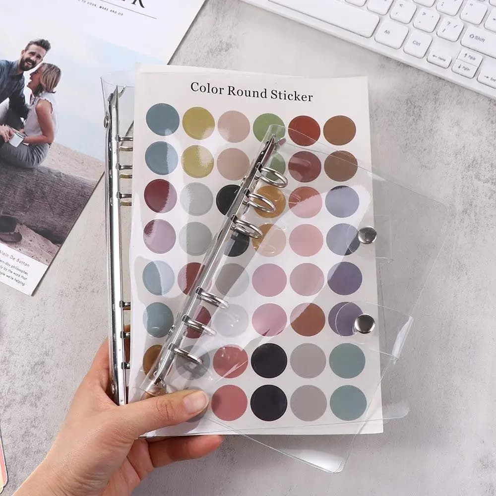 Planner di chiusura Porta carte per studenti Copertina per notebook in PVC Cartella a fogli mobili Notebook Forniture per ufficio scolastico Copertina per raccoglitore ad anelli