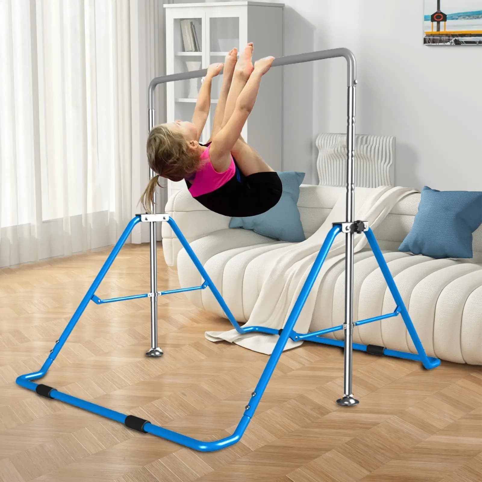 Allenamento in ginnastica Kip Bar Barra da ginnastica per bambini Allenatore pull-up per bambini da ginnastica orizzontale regolabile per fitness per bambini