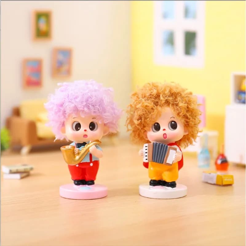 Explosion Head Little Band Pop Culture Collectible Blind Box Office Desk Decor Figurine Gift