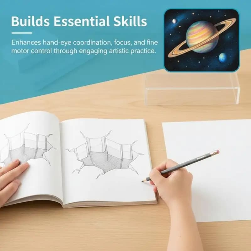 3D Magic Stereo Drawing Pad 1/3Pcs Kids Educational Doodle Sketchbook Portable Graffiti Book for Airplane Travel Entertainment