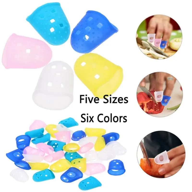 5-10 pz/lotto ditali multifunzionali in silicone scavati traspiranti manicotti protettivi per le dita artigianato fai da te accessori per cucire