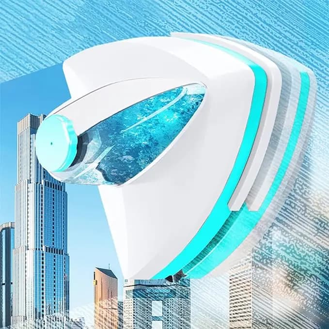 Detergente per finestre magnetico a doppia faccia Tergicristallo per drenaggio automatico Lavavetri per vetri Strumento per la pulizia della casa per il lavaggio delle finestre