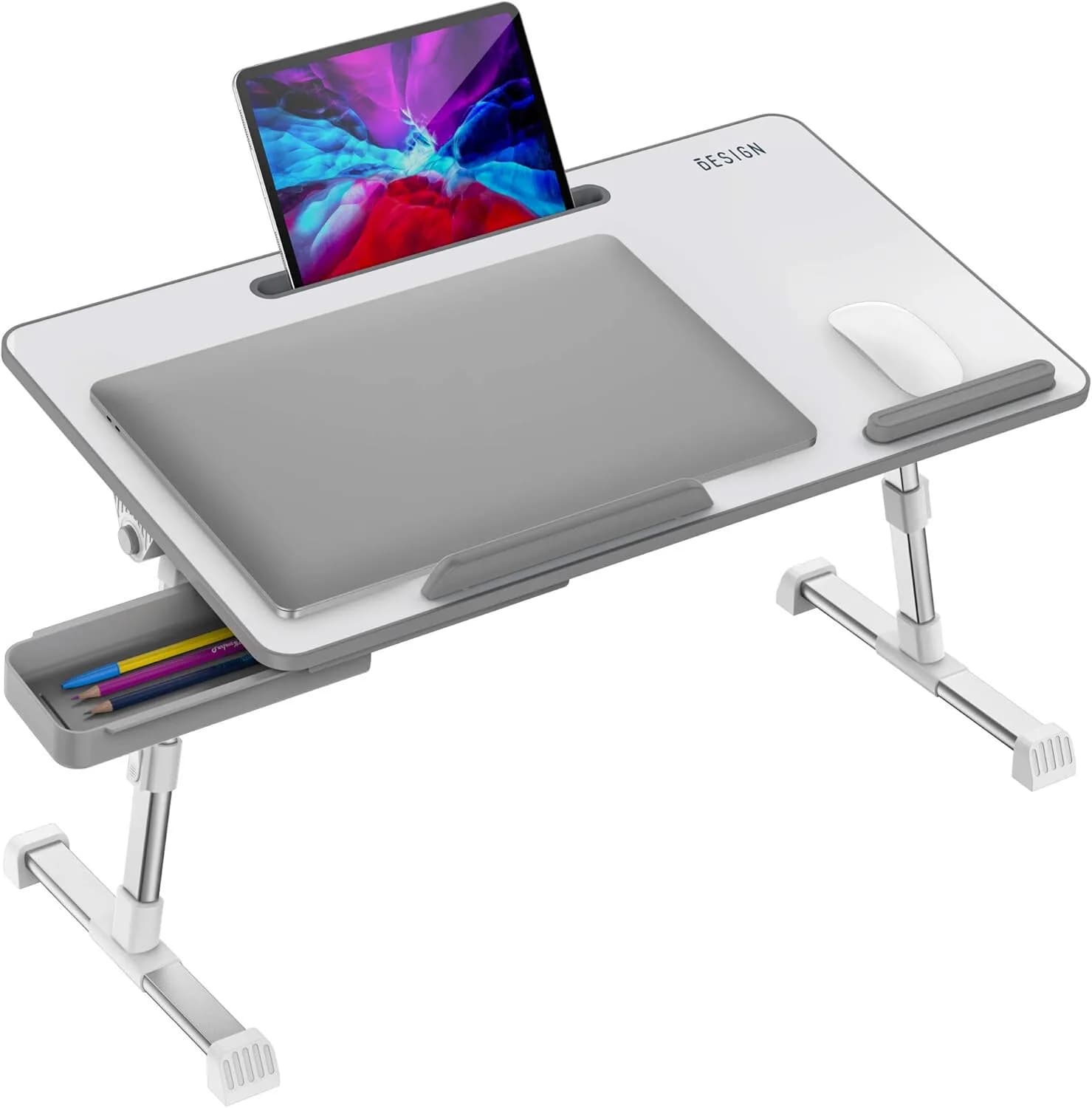 LT06 Pro Tavolino per Laptop Regolabile e Pieghevole, Grande Dimensione, Scrivania Portatile da Letto