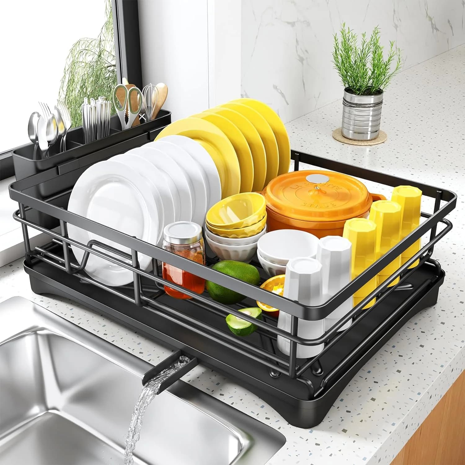 Large Sculptures Anti-rust with Tray Harvests and Door Tools for Kitchen sink