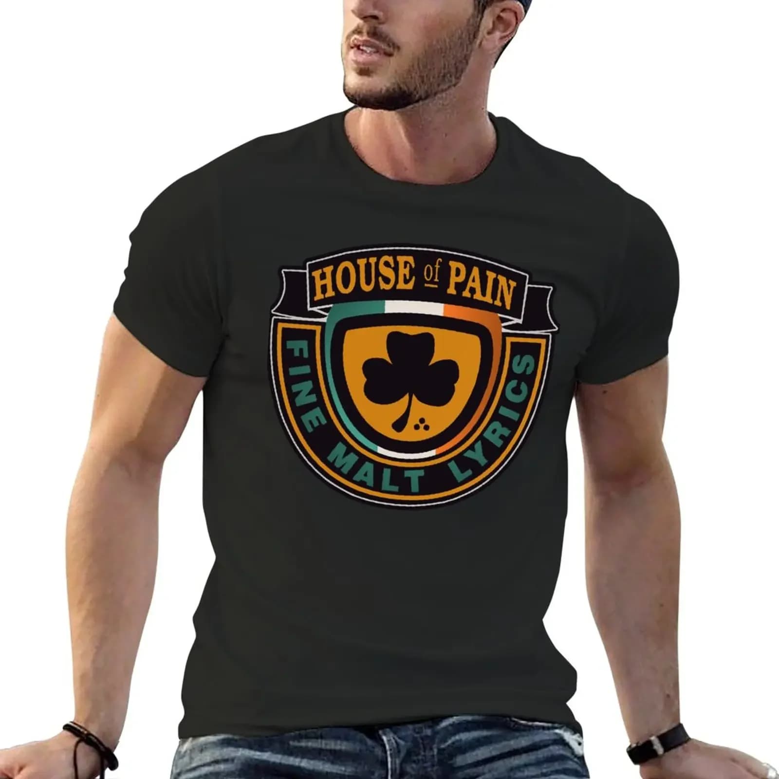 T-shirt House of Pain vestiti estetici neri magliette grandi e alte per uomo