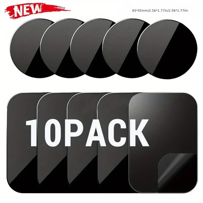 Thin Metal Plate Disk Iron Sheet for Magnetic Car Phone Holder Universal Iron Sheet Disk Sticker Tablet Desk Cell Phone Bracket