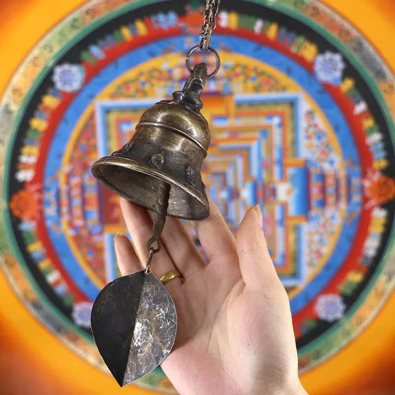 Tibetan Nepalese Handicraft Copper Wind Chime Hangings Ornaments Retro Small Bell Home Decoration Creative Gift