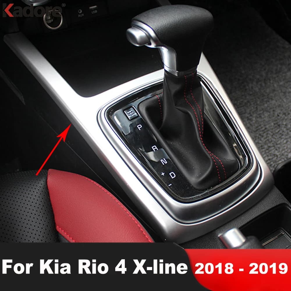 Per Kia Rio 4 X-line 2018 2019 in fibra di carbonio Car Center Console Gear Shift Box pannello di copertura Trim decorazione accessori interni