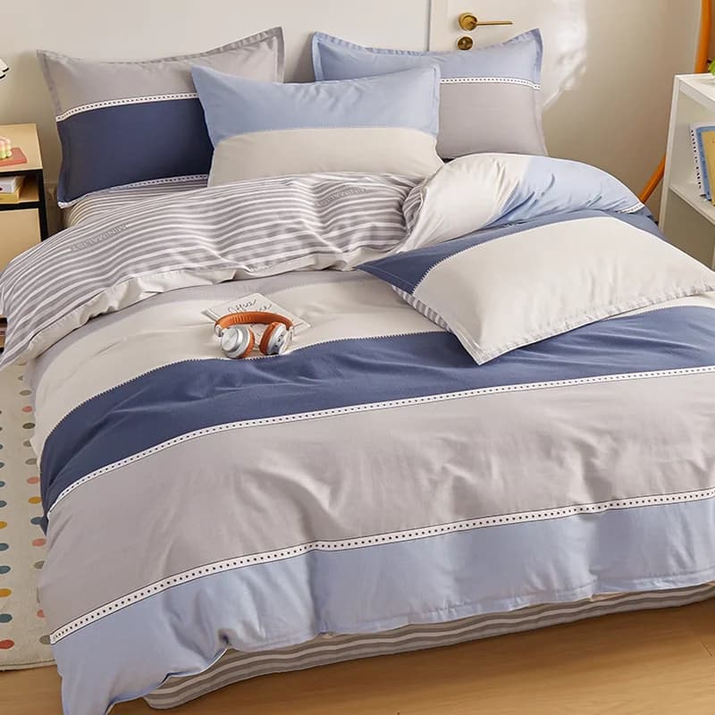 Copripiumino singolo in puro cotone nordico Copripiumino in cotone 100% delicato sulla pelle senza pilling Biancheria da letto Single King per la casa