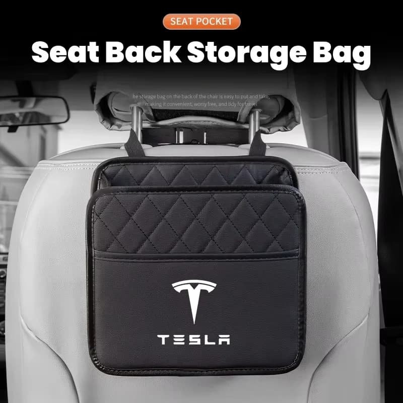 Scatola portaoggetti per sedile posteriore per auto Organizzatore per auto Tasca per telefono impermeabile per Tesla Model 3 Model X Model S Model Y Accessori