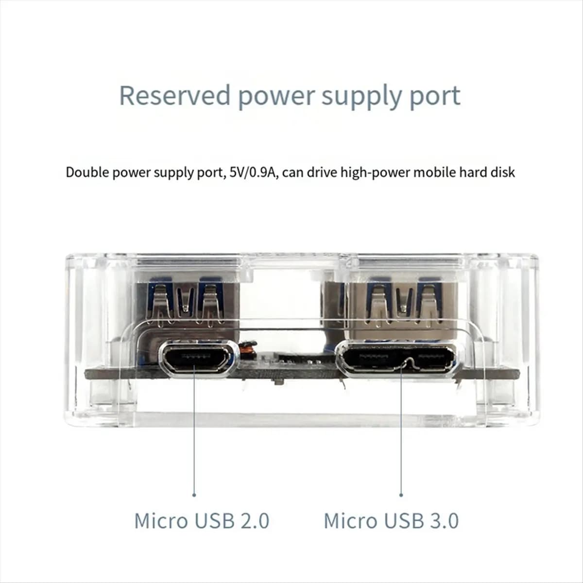 【CHYMS】 Splitter hub USB 3.0 2.0 a 4 porte Docking station con slot USB A da 5 Gbps Estensore adattatore USB 2.0 USB 3.0 multiplo per PC portatile