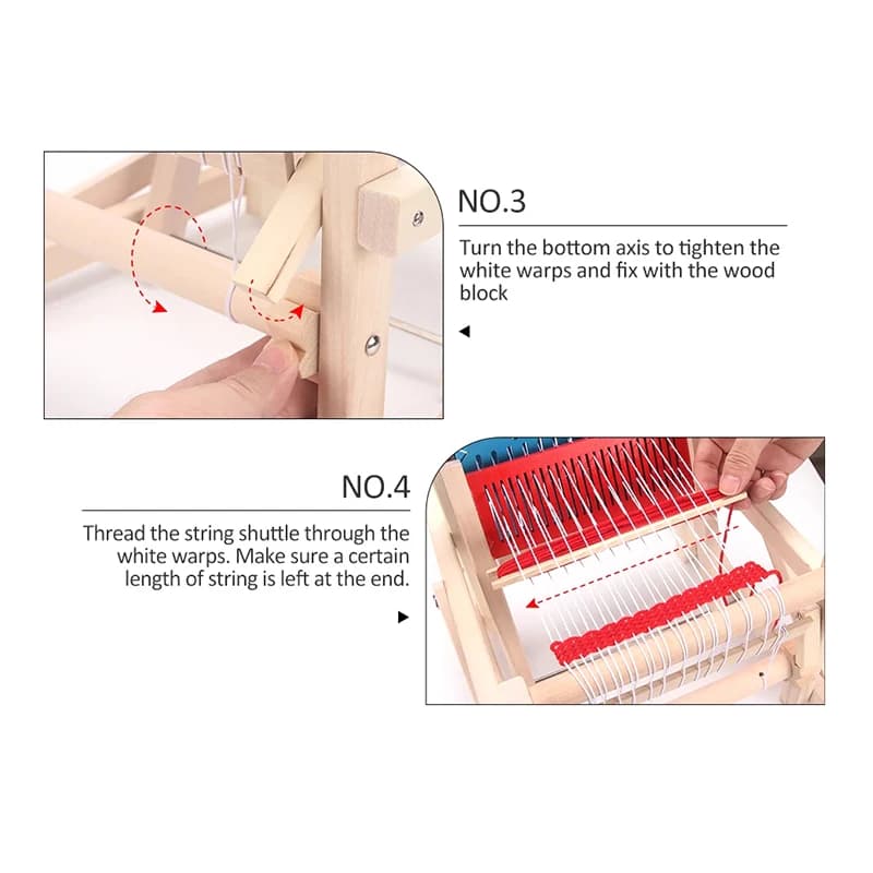 Handmade Crafting Fun For Adults Wooden Multi-Craft Weaving Loom Mini Spinning Knitting Machine DIY Hand Loom Weaving Machine