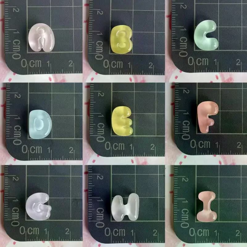 Handmade Mini Letter Charms Cute DIY Phone Cases Hair Clips Shoes Accessories Random Color