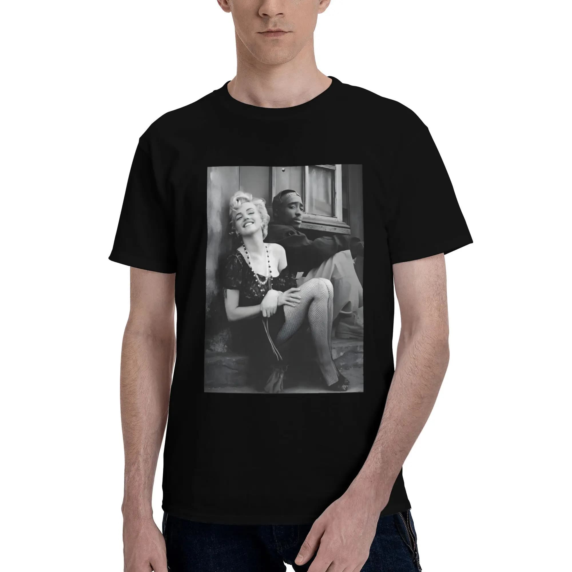 t-shirt da uomo manica corta Per i fan di Marilyn Monroe, con un'immagine di lei, una fantastica maglietta per film e cultura pop