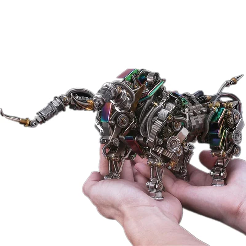 DIY Mechanical Bull Animal Model Building Kits for Adults Kids Assembly 3D Metal Puzzle Toys - 1087pcs