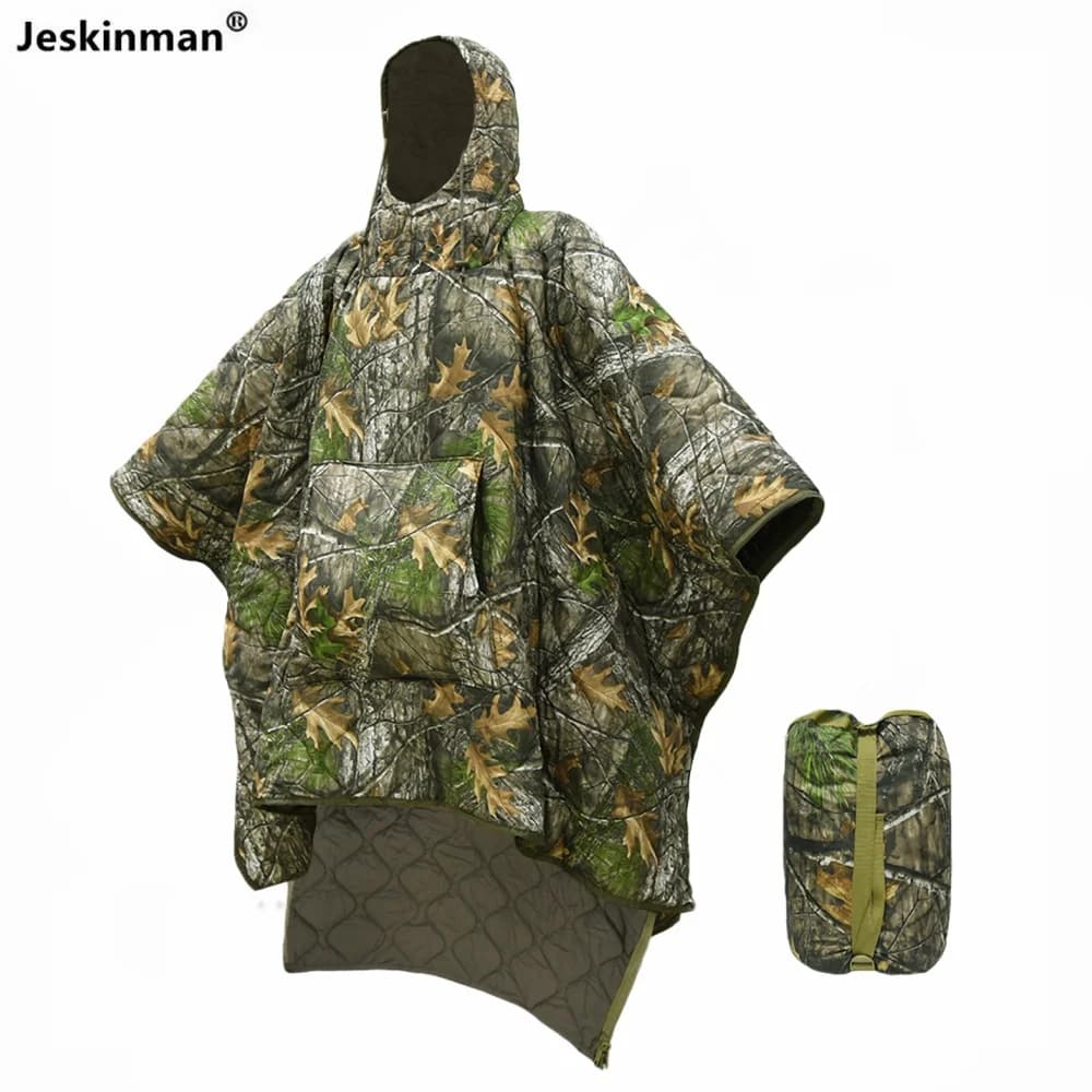 Portable fur bag in style mantle for mountaineering, camping, hiking, travel, emergency, cold resistant