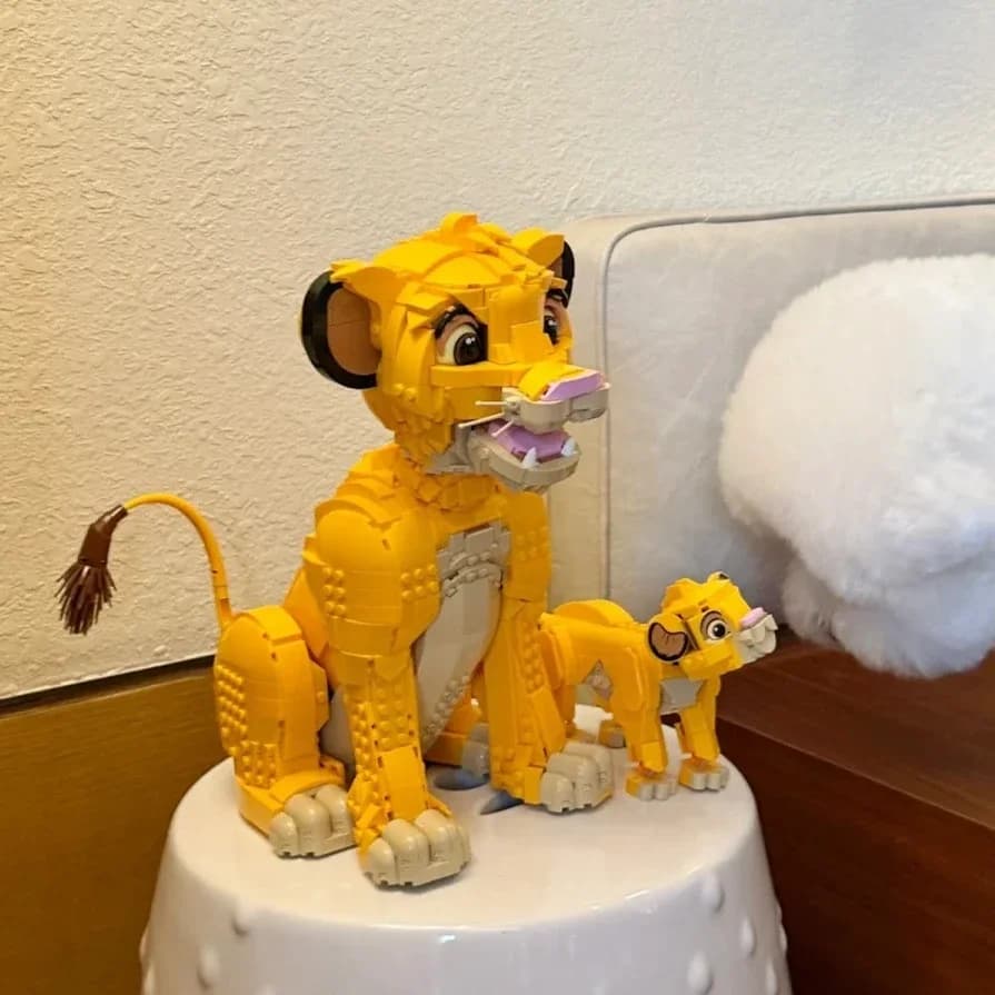 Giocattoli per Bambini, Modello Animale Re Simba 43247 43243, Puzzle da Costruire, Regalo Creativo di Compleanno per Bambini