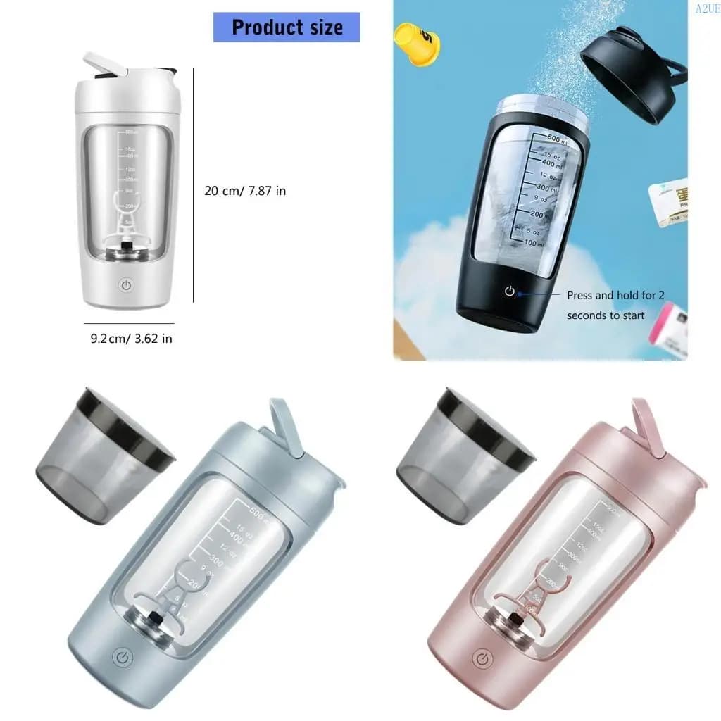 A2UE USB Rechargeable Portable Protein Mixer Electric 650ml for Shakes and
