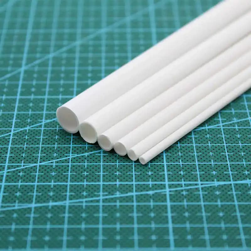 10-200 pz Lunghezza 25 cm (250mm) Bianco ABS Rotondo Tubo Cavo Tubo 3mm 4mm 5mm 6mm 8mm 10mm Tubo Duro di Plastica Modello FAI DA TE artigianato