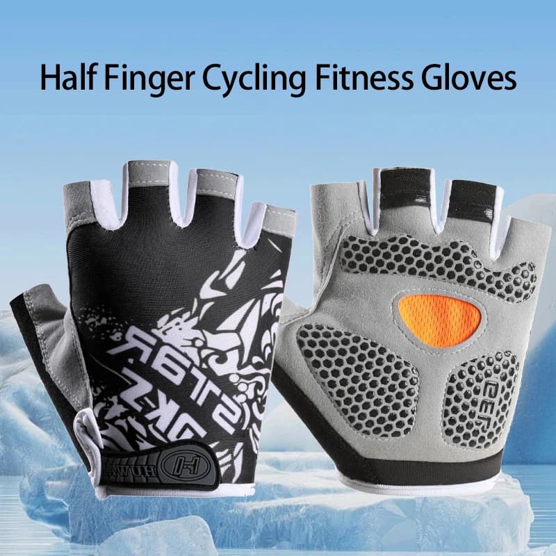 Men's Sports Cycling Gloves Women's Fitness Gloves From Hiking Yoga Guide Shock Absorption Gloves Mid-Slip Breathable