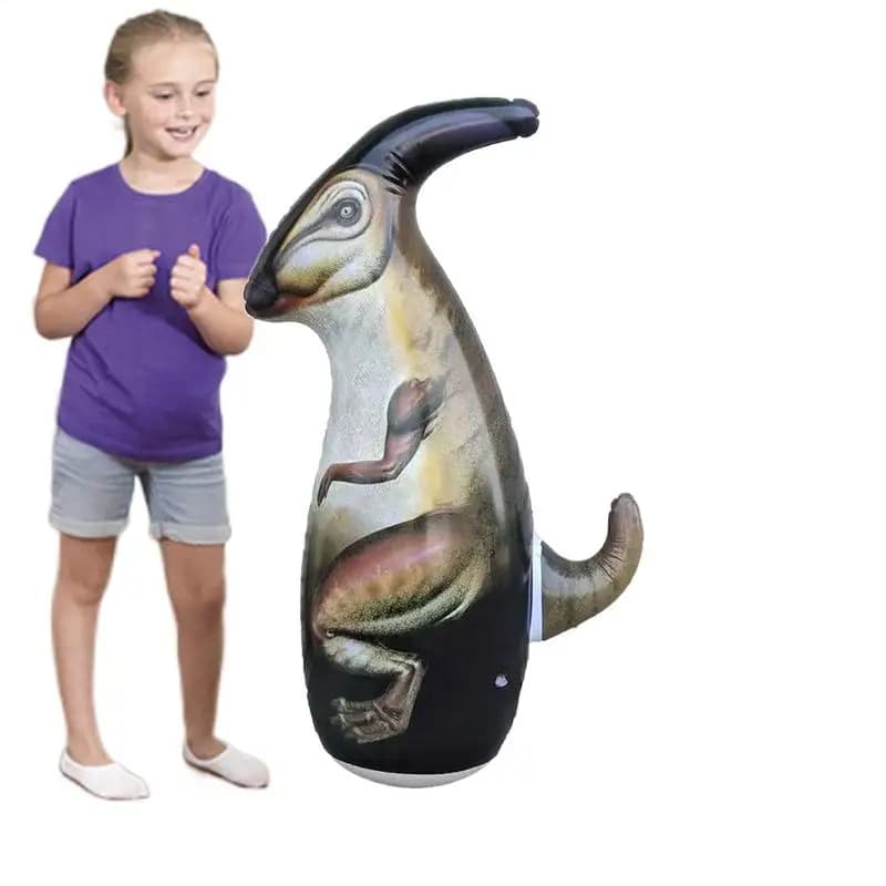 Children's Dinosaur Boxing Bag Inflatable Boxing Exercise Toy 37 Inch Children's Boxing Toy with Instant Bounce Rear Movement For Kids