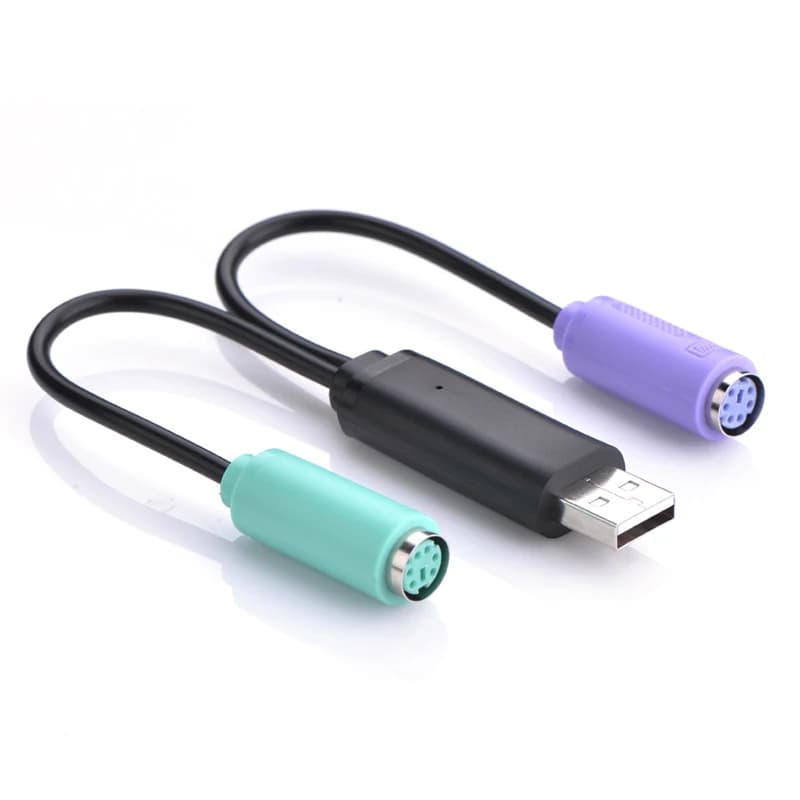 UGREEN USB to PS/2 Cable 1 in 2 Out Male to Female Adapter Converter Hub Plug and Play for Keyboard and Mouse
